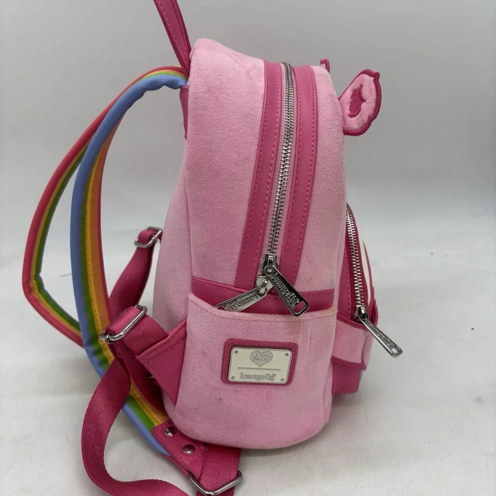 Loungefly Cheer Bear Care Bear Mini Backpack 40th Anniversary Soft Flocked